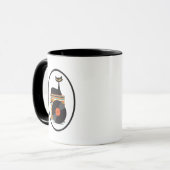 Retro mid Century Modern Black cat met bacelite Mok (Voorkant links)