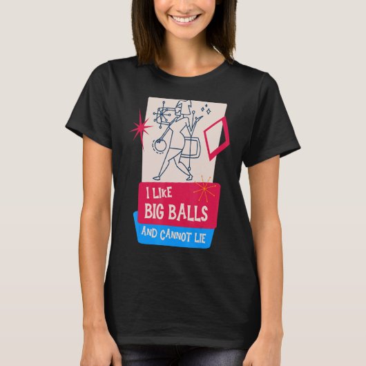 Retro Mid Century Modern Bowling T-shirt (Voorkant)