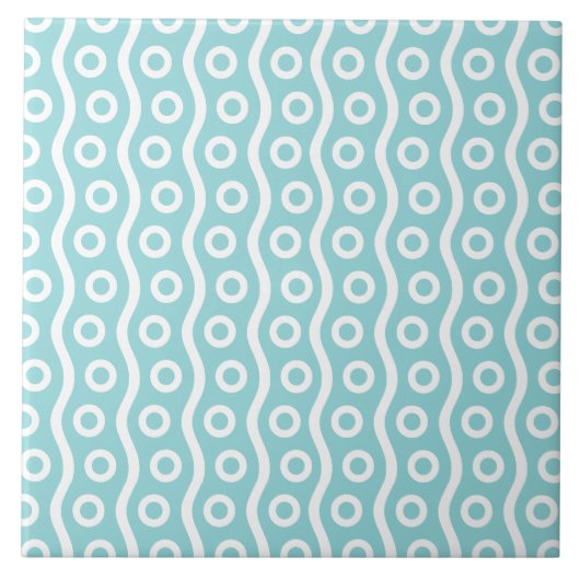 Retro Mid Century Modern Bubble Patroon Tegeltje (Voorkant)