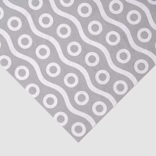 Retro Mid Century Modern Bubble Patroon Tissuepapier (Detail)