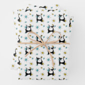 Retro Mid-Century Modern Cat Inpakpapier Vel (In situ)