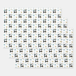 Retro Mid-Century Modern Cat Inpakpapier Vel