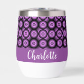 Retro mid century modern cirkel naam monogram (Voorkant)