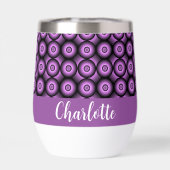 Retro mid century modern cirkel naam monogram (Achterkant)