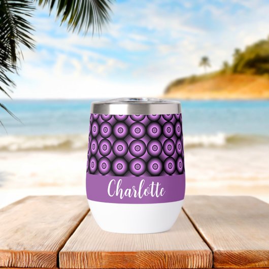 Retro mid century modern cirkel naam monogram (Strand (Gedraaid)  )