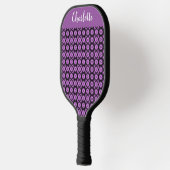 Retro mid century modern cirkel naam monogram pickleball paddle (Links)