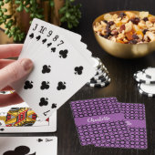 Retro mid century modern cirkel naam monogram pokerkaarten (Insitu)