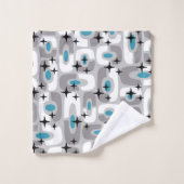 Retro Mid Century Modern Cosmic Abstract Pattern Bad Handdoek (Wasdoekje)