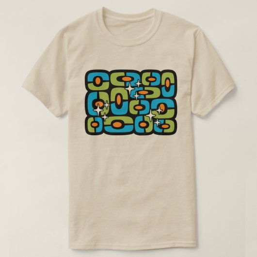 Retro Mid Century Modern Cosmic Abstract T-shirt (Design voorkant)