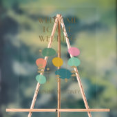 Retro Mid Century Modern Custom Bruiloft Welkom Acryl Bord (Neutraal)