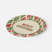 Retro Mid Century Modern Cute 50s Vrolijk Kerstfee Papieren Bordje (Gekanteld)