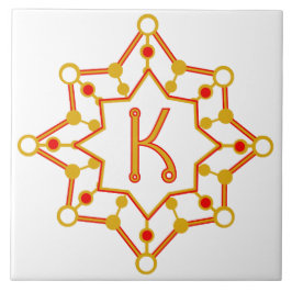 Retro Mid-Century Modern Design gepersonaliseerd Tegeltje