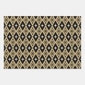 Retro Mid Century Modern Diamant Starburst Patroon Inpakpapier Vel (Voorkant)