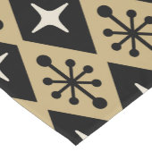 Retro Mid Century Modern Diamant Starburst Patroon Korte Tafelloper (Hoek)