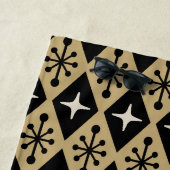 Retro Mid Century Modern Diamant Starburst Patroon Strandlaken (In situ)
