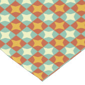 Retro Mid Century Modern Diamanten Patroon Korte Tafelloper (Hoek)