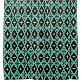 Retro Mid Century Modern Diamond Starburst Pattern Douchegordijn (Voorkant)