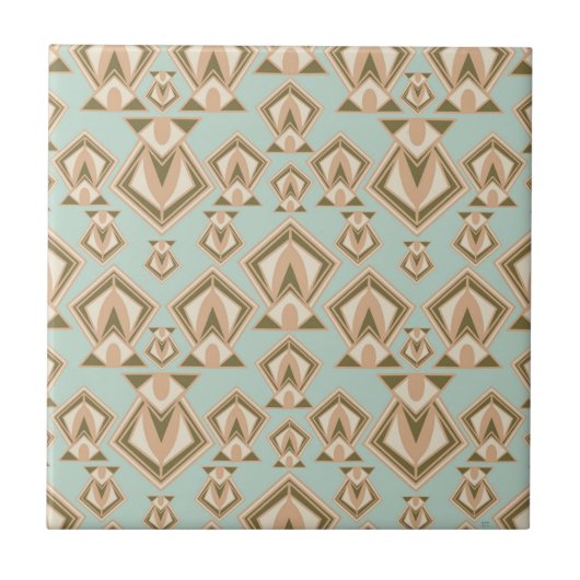 Retro Mid Century Modern Diamond Tegeltje (Voorkant)