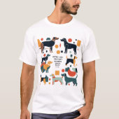 Retro Mid-Century Modern Dogs 50s 60s Style abstra T-shirt (Voorkant)