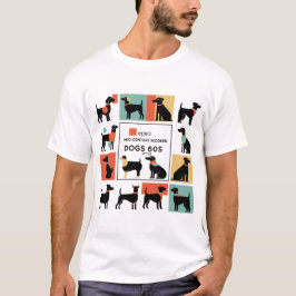 Retro Mid-Century Modern Dogs 50s 60s Style abstra T-shirt