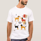 Retro Mid-Century Modern Dogs 50s 60s  T-shirt (Voorkant)