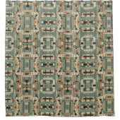 Retro Mid Century Modern Douchegordijn (Voorkant)