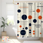 Retro Mid Century Modern Douchegordijn