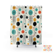 Retro Mid Century Modern Douchegordijn