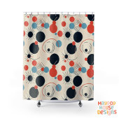 Retro Mid Century Modern Douchegordijn