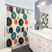 Retro Mid Century Modern Douchegordijn