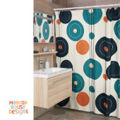 Retro Mid Century Modern Douchegordijn