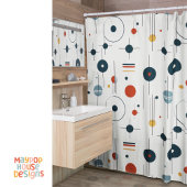 Retro Mid Century Modern Douchegordijn