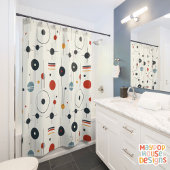 Retro Mid Century Modern Douchegordijn