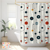 Retro Mid Century Modern Douchegordijn