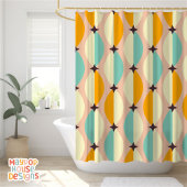 Retro Mid Century Modern Douchegordijn
