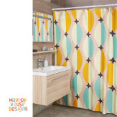 Retro Mid Century Modern Douchegordijn