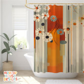 Retro Mid Century Modern Douchegordijn