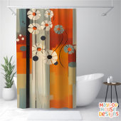 Retro Mid Century Modern Douchegordijn