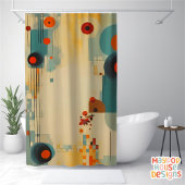 Retro Mid Century Modern Douchegordijn