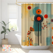 Retro Mid Century Modern Douchegordijn