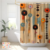 Retro Mid Century Modern Douchegordijn