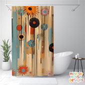 Retro Mid Century Modern Douchegordijn