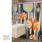 Retro Mid Century Modern Douchegordijn