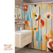 Retro Mid Century Modern Douchegordijn