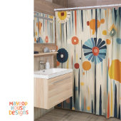 Retro Mid Century Modern Douchegordijn