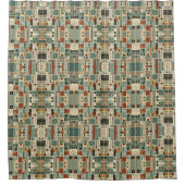 Retro Mid Century Modern Douchegordijn (Voorkant)