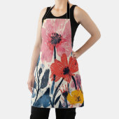 Retro Mid Century Modern Floral Design Schort (Insitu)