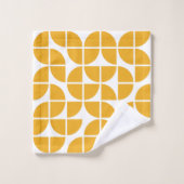 Retro Mid Century Modern Geel Bad Handdoek (Wasdoekje)