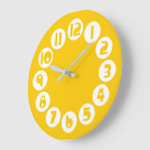 Retro Mid Century Modern Geel Grote Klok (Hoek)