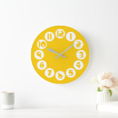 Retro Mid Century Modern Geel Grote Klok (Huis)